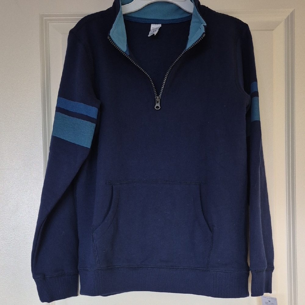 Carter's Blue Half-Zip Sweater with Textured Knit - Picture 3 of 3